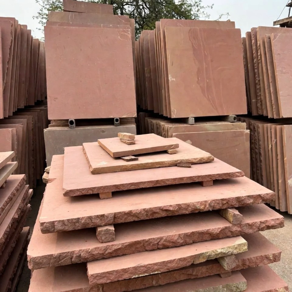 agra pink stone for temple flooring