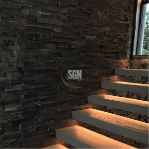 Natural Black Stone Wall Panel