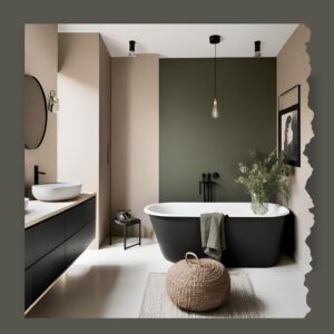 A cozy café-inspired bathroom A