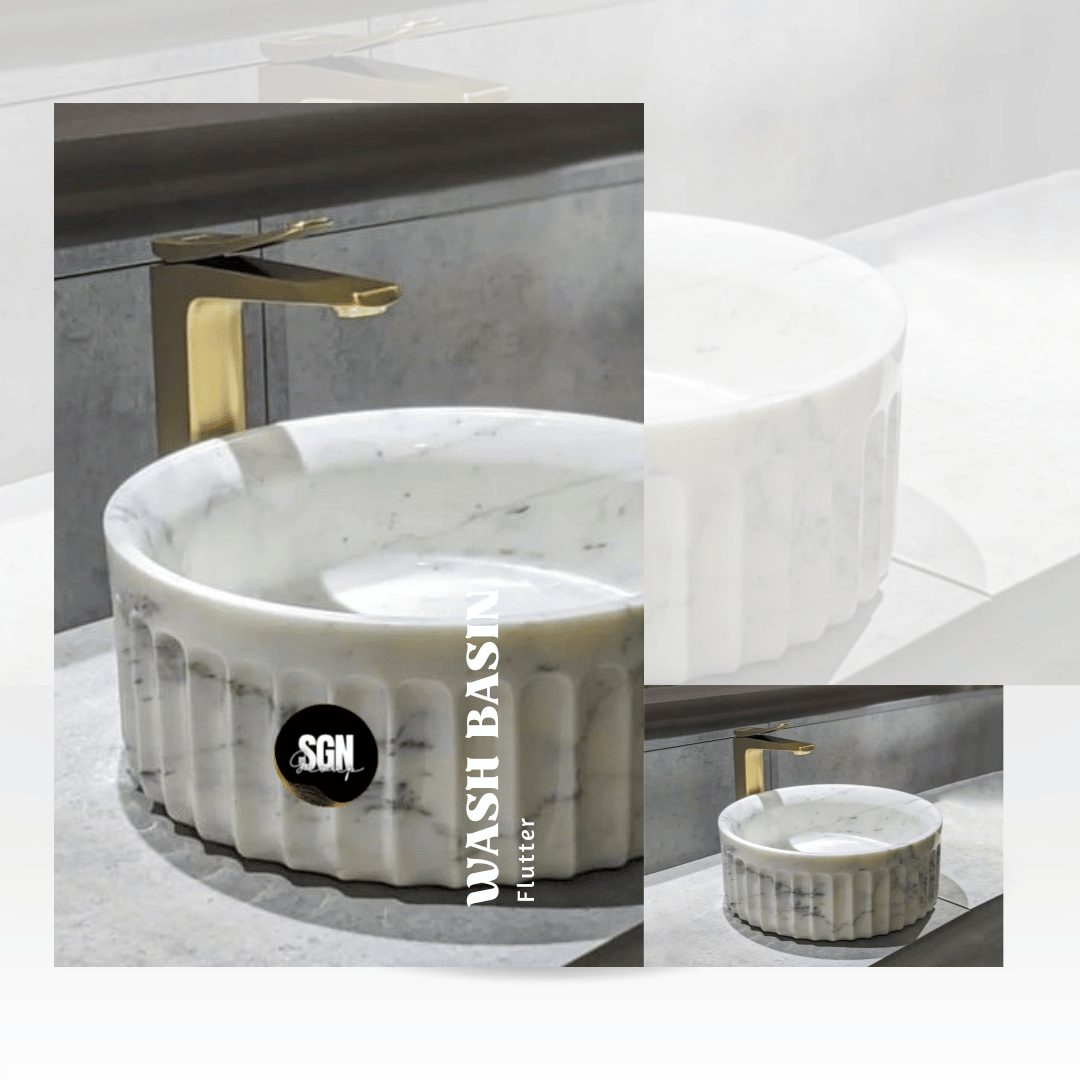 wash basin in marble