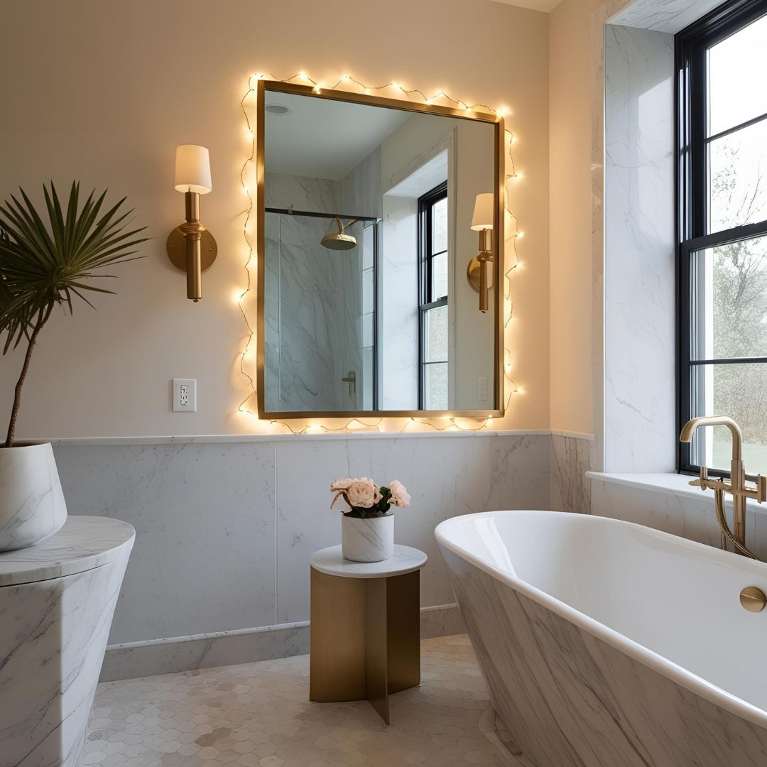 bathroom mirror wrapped D
