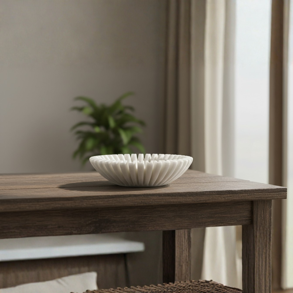 Handcrafted marble urli bowl export quality stone bowl for luxury interior decor