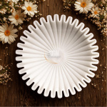 Handcrafted marble urli bowl made from Makrana white marble for luxury temple and home decor